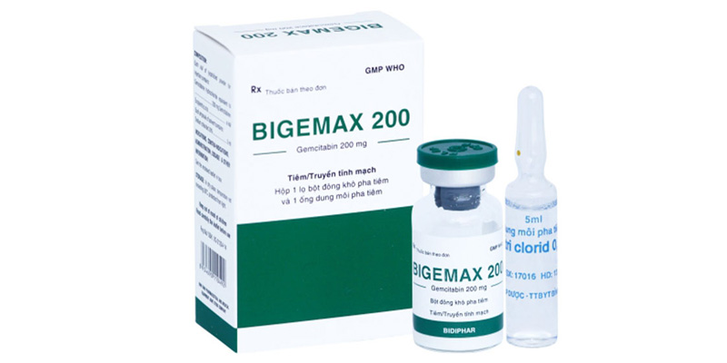 Bột pha tiêm Bigemax 200 Bidiphar Gemcitabin