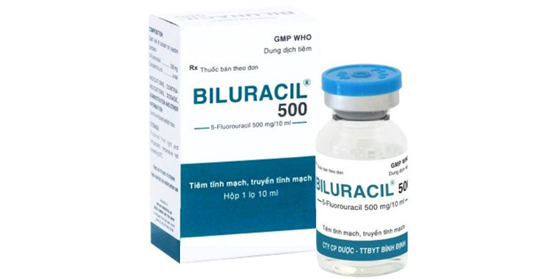 Chai Biluracil 500mg/10ml Bidiphar chứa 500mg 5-Fluorouracil