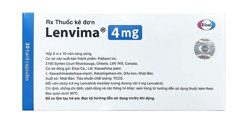 Viên uống Lenvima 4mg Eisai Lenvatinib