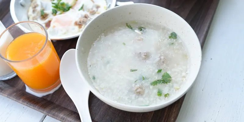 Thực đơn buổi sáng cho bệnh nhân ung thư lưỡi như cháo, súp