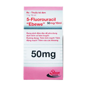 5-Fluorouracil 50mg Ebewe điều trị giảm nhẹ bệnh ung thư 10ml