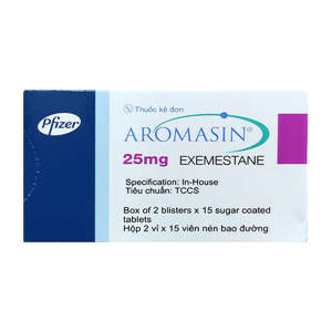 Aromasin 25mg Pfizer hỗ trợ điều trị ung thư ở phụ nữ sau mãn kinh 30 viên