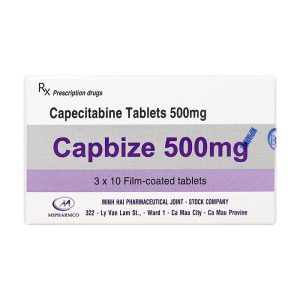 Capbize 500mg Mipharmco điều trị ung thư vú, ung thư dạ dày 30 viên