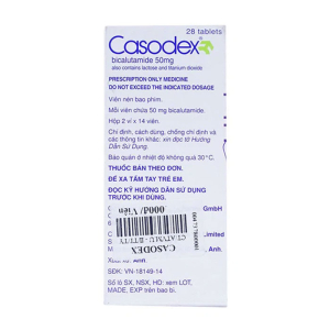 Casodex 50mg AstraZeneca điều trị ung thư tiền liệt tuyến tiến 28 viên