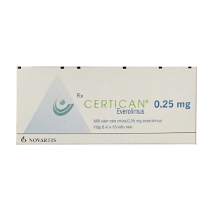 Certican 0.25mg Novartis dự phòng thải tạng ghép ở bệnh nhân ghép thận hoặc tim 60 viên