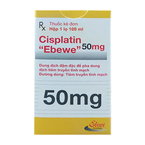 Cisplatin Ebewe 50mg điều trị ung thư phổi 100ml