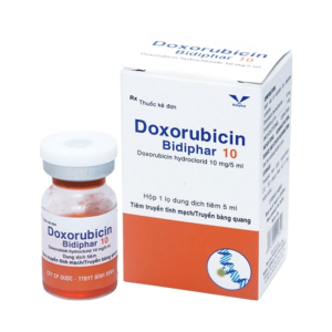 Doxorubicin Bidiphar 10mg/5ml điều trị ung thư vú, đa u tuỷ chai 5ml