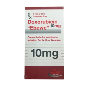 Doxorubicin Ebewe 10mg điều trị u cứng, ung thư máu (chai 5ml)