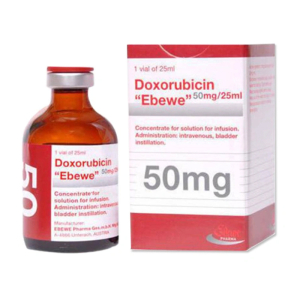 Doxorubicin Ebewe 50mg/25ml điều trị u cứng, ung thư máu (chai 25ml)