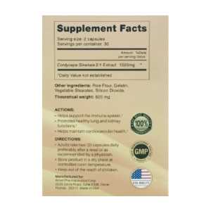 Effemed Ultra Cordyceps 1500mg giúp bổ phổi và thận 60 viên