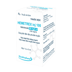 Hemetrex Inj 100 mg/ml Herabiopharm điều trị ung thư (lọ 500ml/ 5ml)