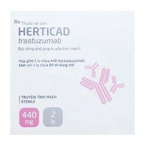 Herticad 440mg Biocad điều trị ung thư vú di căn - Hộp 1 lọ bột + 1 lọ 20ml