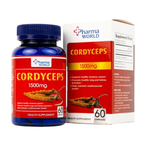  Pharma World Cordyceps 1500mg hỗ trợ tốt cho phổi và thận 60 viên