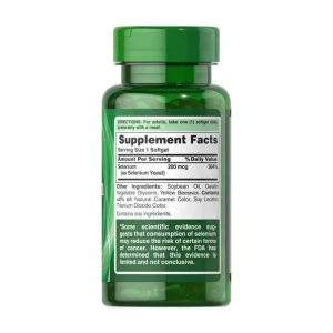 Puritan's Pride Absorbable Selenium 200mcg nâng cao đề kháng 100 viên